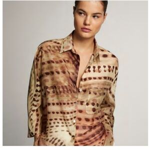 Massimo Dutti TIE-DYE PRINT SHIRT
